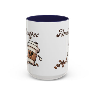 Cheerful Coffee Mug - Perfect for Coffee Lovers, First Cup Celebration, Gift for Friends and Family, Fun Kitchen Decor, Unique Drinkware