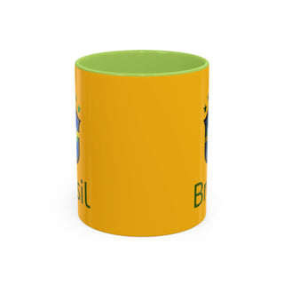 Brasil Crest  Football Mug | Accent Coffee Mug 11oz 15oz