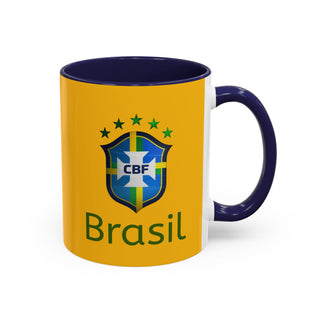 Brasil Crest  Football Mug | Accent Coffee Mug 11oz 15oz