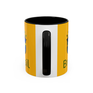Brasil Crest  Football Mug | Accent Coffee Mug 11oz 15oz