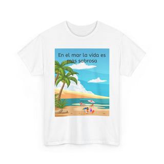 Beach Vibes Tee, Summer T-Shirt, Tropical Shirt, Casual Wear, Vacation Apparel, Gift for Beach Lovers