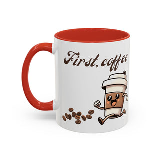 Cheerful Coffee Mug - Perfect for Coffee Lovers, First Cup Celebration, Gift for Friends and Family, Fun Kitchen Decor, Unique Drinkware