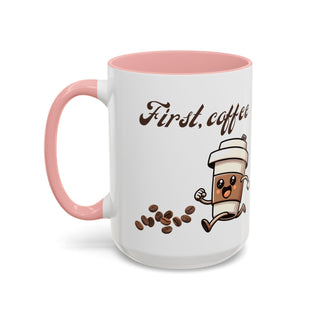 Cheerful Coffee Mug - Perfect for Coffee Lovers, First Cup Celebration, Gift for Friends and Family, Fun Kitchen Decor, Unique Drinkware