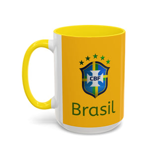 Brasil Crest  Football Mug | Accent Coffee Mug 11oz 15oz