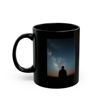 Inspirational Bible Verse Mug, Black Coffee Cup, Perfect for Any Occasion. Night Sky Mug.