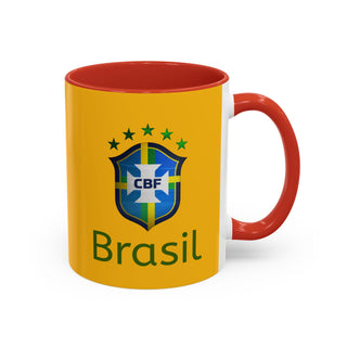 Brasil Crest  Football Mug | Accent Coffee Mug 11oz 15oz