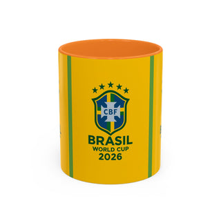 Brasil World Cup 2026 Mug | Yellow Soccer Crest, 11oz or 15oz