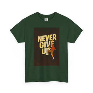 Motivational Unisex Tee - 'Never Give Up' Graphic Shirt, Inspirational Gift, Casual Wear, Gym Tee, Fitness Apparel