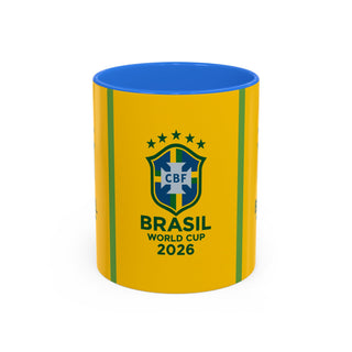 Brasil World Cup 2026 Mug | Yellow Soccer Crest, 11oz or 15oz