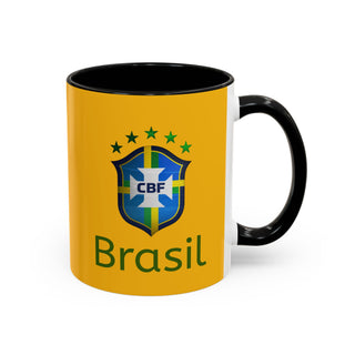Brasil Crest  Football Mug | Accent Coffee Mug 11oz 15oz
