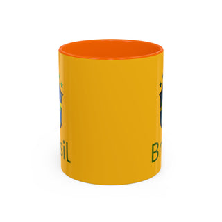 Brasil Crest  Football Mug | Accent Coffee Mug 11oz 15oz
