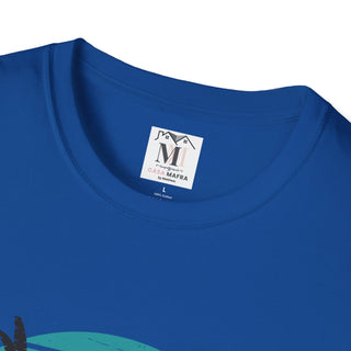 Surfing Sunset Unisex Softstyle T-Shirt, Summer Beach Tee, Casual Wear, Gifts for Surfers, Vacation Outfit