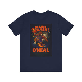 Shaq Smash! Unisex Jersey Short Sleeve Tee, Basketball Fan Shirt, Gift for Him or Her, Fun Graphic Tee, Streetwear Style