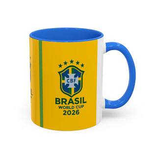 Brasil World Cup 2026 Mug | Yellow Soccer Crest, 11oz or 15oz