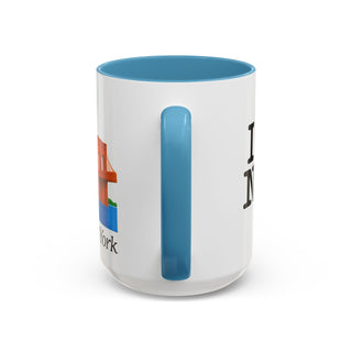 Cityscape Accent Mug - New York, New York, Travel Coffee Cup, Urban Skyline Tea Mug, Big Apple Souvenir, NYC Gift