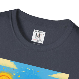 Mindful Universe Graphic Tee - Unisex Softstyle T-Shirt, Acceptance Shirt, Positive Vibes, Mental Wellness Gift, Casual Wear