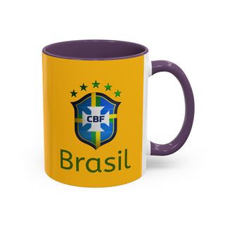 Brasil Crest  Football Mug | Accent Coffee Mug 11oz 15oz