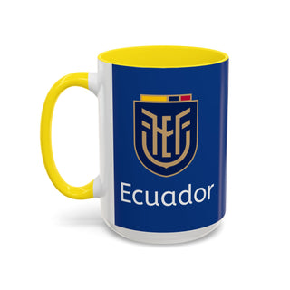 Ecuador Crest Accent Coffee Mug | Blue 11oz 15oz