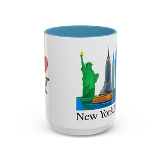 Cityscape Accent Mug - New York, New York, Travel Coffee Cup, Urban Skyline Tea Mug, Big Apple Souvenir, NYC Gift
