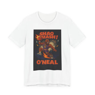 Shaq Smash! Unisex Jersey Short Sleeve Tee, Basketball Fan Shirt, Gift for Him or Her, Fun Graphic Tee, Streetwear Style