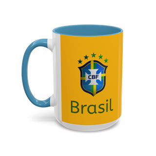 Brasil Crest  Football Mug | Accent Coffee Mug 11oz 15oz