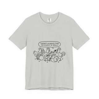 Chickens Playing Dice Tee — "There's Always Time to Cluck 'n Roll"