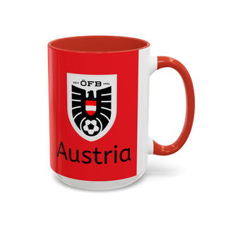 Austria Football Crest Mug | Accent Coffee Mug 11oz 15oz