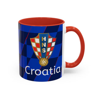 Croatia Football Crest Mug | Accent Coffee Mug 11oz 15oz