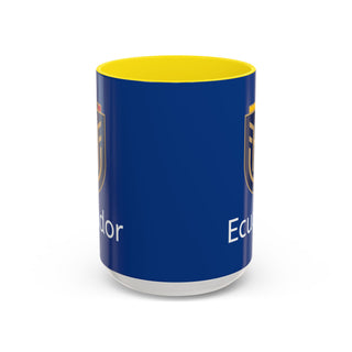 Ecuador Crest Accent Coffee Mug | Blue 11oz 15oz