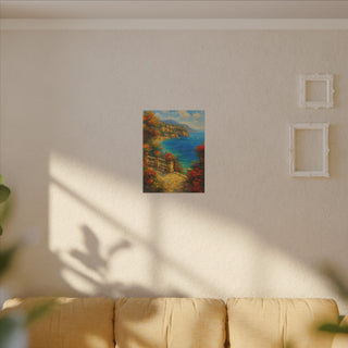 Matte Canvas Art, Coastal Wall Decor, Seaside Landscape Print, Home Decoration, Meditation Space, Gift for Ocean Lovers