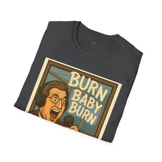 Baseball Unisex T-Shirt - Yankees commentator John Sterling 'Burn baby Burn'