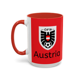 Austria Football Crest Mug | Accent Coffee Mug 11oz 15oz