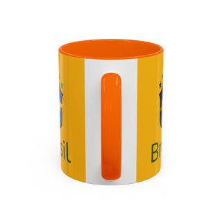 Brasil Crest  Football Mug | Accent Coffee Mug 11oz 15oz