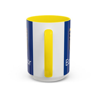 Ecuador Crest Accent Coffee Mug | Blue 11oz 15oz