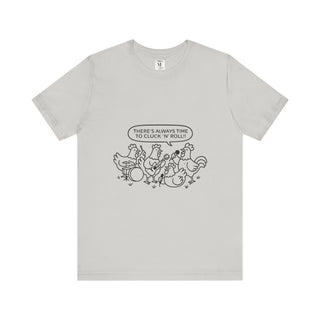 Chickens Playing Dice Tee — "There's Always Time to Cluck 'n Roll"