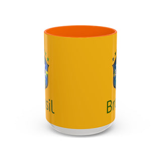 Brasil Crest  Football Mug | Accent Coffee Mug 11oz 15oz