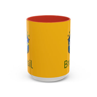 Brasil Crest  Football Mug | Accent Coffee Mug 11oz 15oz