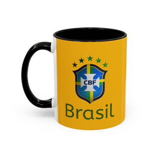 Brasil Crest  Football Mug | Accent Coffee Mug 11oz 15oz