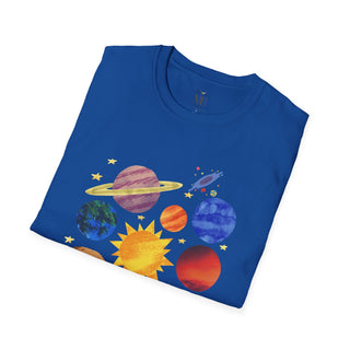 Celestial Adventure T-Shirt, Space Graphic Tee, Universe Lover Gift, Astronomy Shirt, Unisex Softstyle Tee