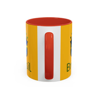 Brasil Crest  Football Mug | Accent Coffee Mug 11oz 15oz