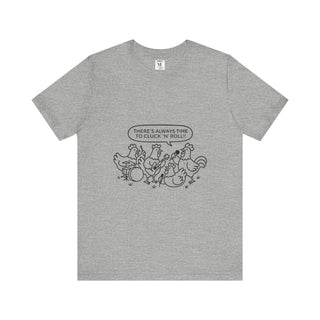 Chickens Playing Dice Tee — "There's Always Time to Cluck 'n Roll"