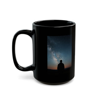 Inspirational Bible Verse Mug, Black Coffee Cup, Perfect for Any Occasion. Night Sky Mug.