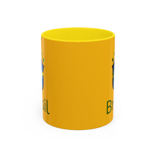 Brasil Crest  Football Mug | Accent Coffee Mug 11oz 15oz