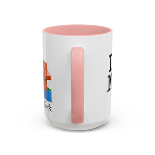 Cityscape Accent Mug - New York, New York, Travel Coffee Cup, Urban Skyline Tea Mug, Big Apple Souvenir, NYC Gift