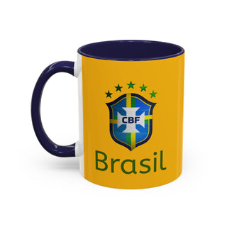 Brasil Crest  Football Mug | Accent Coffee Mug 11oz 15oz