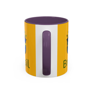 Brasil Crest  Football Mug | Accent Coffee Mug 11oz 15oz