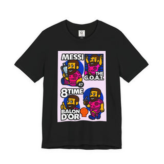 Messi G.O.A.T. Unisex Tee, Fun Sports Shirt, Casual Wear, Gift for Soccer Fans, Sports Event Attire, Birthday Gift, Graphic Tee