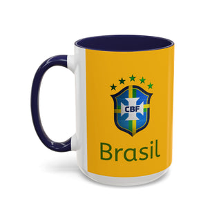 Brasil Crest  Football Mug | Accent Coffee Mug 11oz 15oz