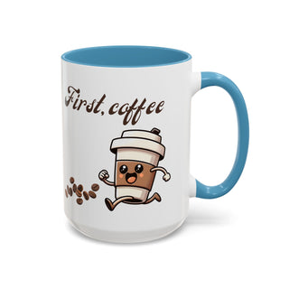 Cheerful Coffee Mug - Perfect for Coffee Lovers, First Cup Celebration, Gift for Friends and Family, Fun Kitchen Decor, Unique Drinkware