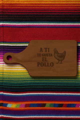 Engraved Wooden Cutting Board with Chicken Design, Kitchen Gift.